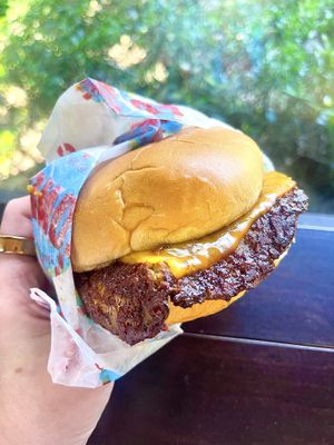 American cheeseburger   at Nuno's Tacos & Vegmex Grill in Dallas
