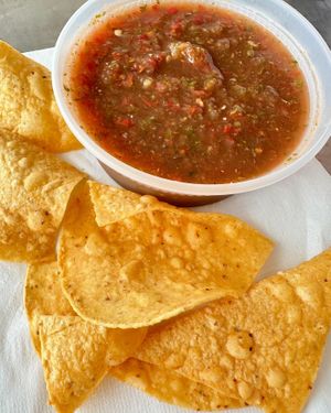 Great chips. Salsa was mild and just okay    at Nuno's Tacos & Vegmex Grill in Dallas