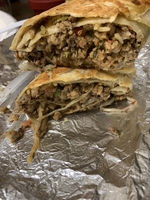 Bistec Ranchero burrito at Nuno's Tacos & Vegmex Grill in Dallas