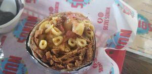 Bbq wrap at Nuno's Tacos & Vegmex Grill in Dallas