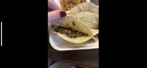 Quesadillas on corn tortillas - really good! at Nuno's Tacos & Vegmex Grill in Dallas