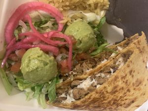 Quesadilla plate  at Nuno's Tacos & Vegmex Grill in Dallas