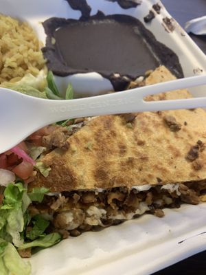 To go plasticware is “world centric”- biodegradable & compostable   at Nuno's Tacos & Vegmex Grill in Dallas