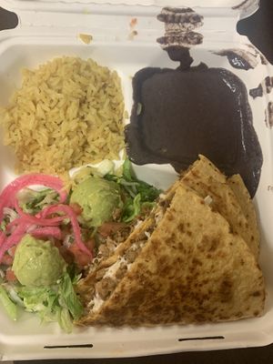 Quesadilla plate - to go  at Nuno's Tacos & Vegmex Grill in Dallas