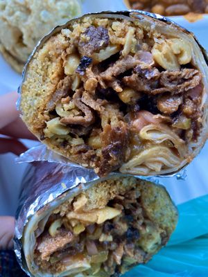 Bbq wrap!! Only available on weekends at Nuno's Tacos & Vegmex Grill in Dallas