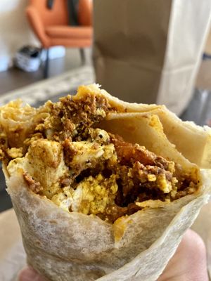 Chorizo Breakfast Burrito at Amo Nakatl Asada in Temecula