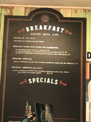 Breakfast menu ~ Jan 2021 at Amo Nakatl Asada in Temecula