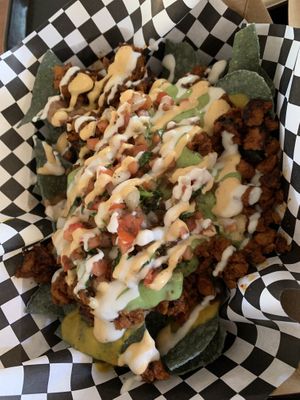 Loaded nachos at Amo Nakatl Asada in Temecula