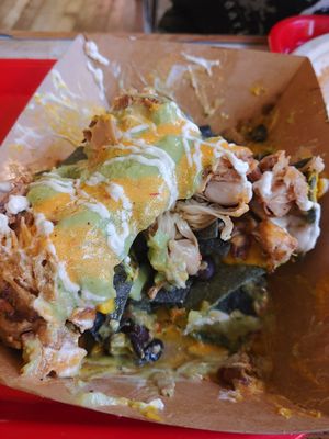 Delicious jackfruit nachos!  We ate every bite! at Amo Nakatl Asada in Temecula