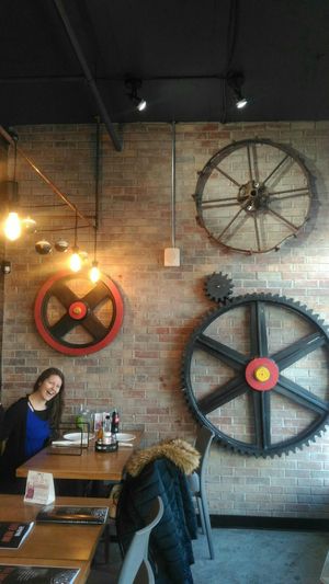 Love the gears at G-Street Pizza in Halifax
