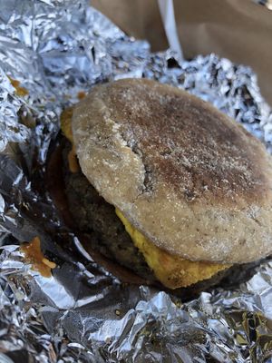 Breakfast sandwich  at The Park Side Cafe in Olympia