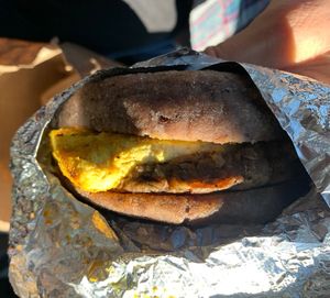 Breakfast sandwich  at The Park Side Cafe in Olympia