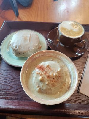 Biscuit and gravy had a hair in it😡but otherwise great at The Park Side Cafe in Olympia