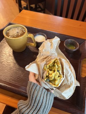 Breakfast burrito at The Park Side Cafe in Olympia