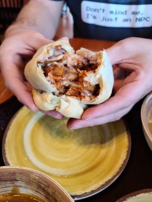 Pizza hand pie at The Park Side Cafe in Olympia