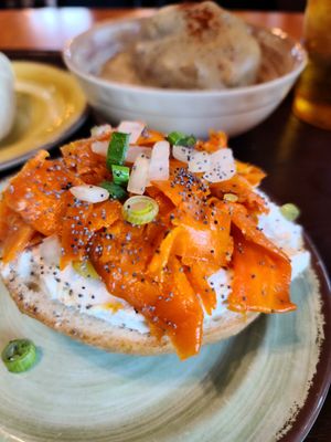 Lox bagel at The Park Side Cafe in Olympia