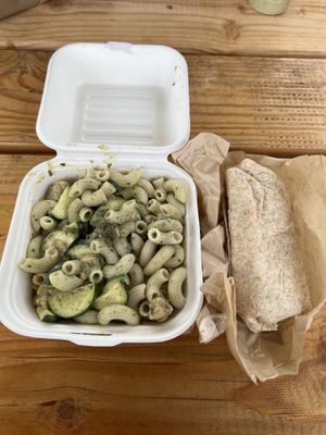 Pesto zucchini pasta  at The Park Side Cafe in Olympia