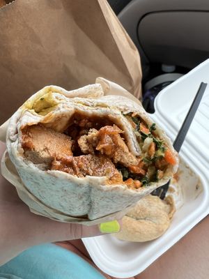 BBQ tofu wrap  at The Park Side Cafe in Olympia