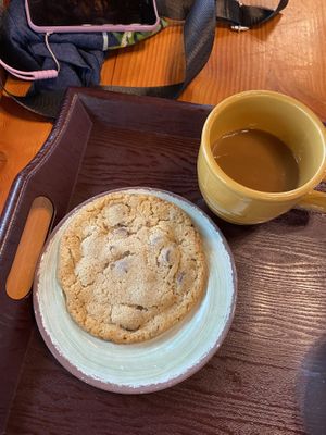 Vegan choc chip and coffee  at The Park Side Cafe in Olympia