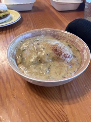 B and G w/ mushroom gravy  at The Park Side Cafe in Olympia