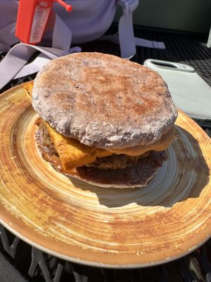 Breakfast sandwich   at The Park Side Cafe in Olympia