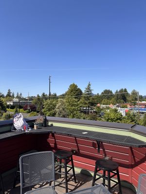 Rooftop patio  at The Park Side Cafe in Olympia