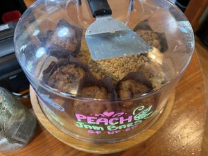 Bought a peach crumble bar to go.😋  at The Park Side Cafe in Olympia