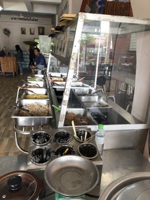 Buffet area at Vegetarian Club in Nakhon Ratchasima