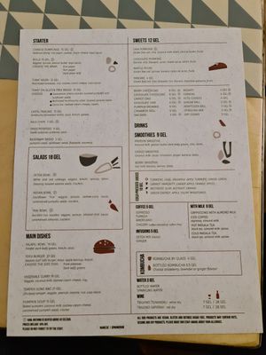 Menu at Namu ნამუ - Maybe closed in Tbilisi