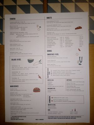Menu at Namu ნამუ - Maybe closed in Tbilisi