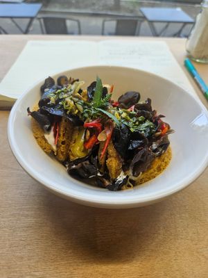 Mushroom fajitas at Namu ნამუ - Maybe closed in Tbilisi