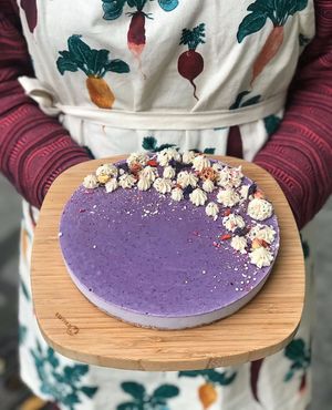 Lavender cheesecake (raw vegan) at Namu ნამუ - Maybe closed in Tbilisi