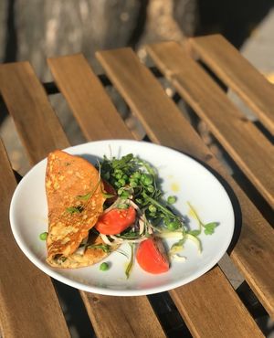 Chickpea pancake at Namu ნამუ - Maybe closed in Tbilisi