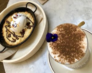 Cookie skillet + chai  at Eden in Bondi Beach
