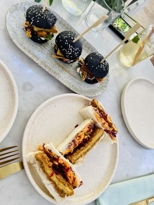 Sliders and chicken Katsu sandwich  at Eden in Bondi Beach