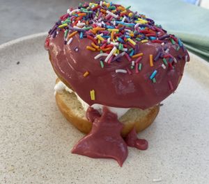 Donut and ice cream  at Eden in Bondi Beach
