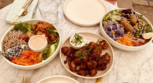 Medj bowl, blossom bowl, popcorn cauli at Eden in Bondi Beach