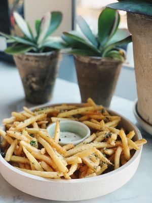 Truffle fries  at Eden in Bondi Beach