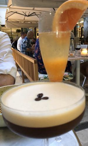 Espresso martini + Bellini  at Eden in Bondi Beach