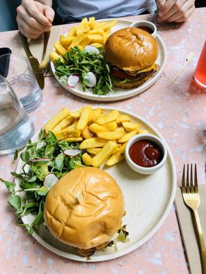 Cheeseburgers at Eden in Bondi Beach
