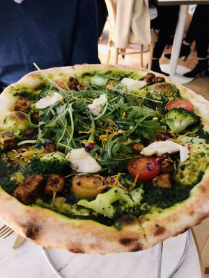 Green goddess pizza at Eden in Bondi Beach