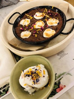 Brownie and marshmallow skillet at Eden in Bondi Beach