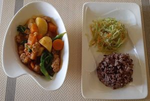 Hungarian goulash at Loving Hut - Ikh delguur in Ulaanbaatar