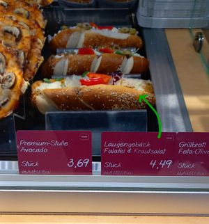 pretzel stick sandwich at Alnatura - Uberseeboulevard in Hamburg