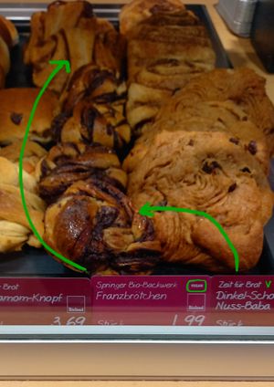 sweet treats at Alnatura - Uberseeboulevard in Hamburg