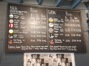 Beer selection at Triple Point Brewery & Bar in Sheffield