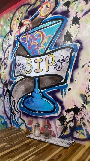 Mural inside   at Sip in Plattsburgh