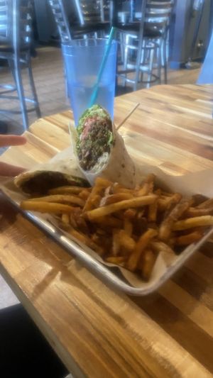 Falafel wrap sub in tahini  at Sip in Plattsburgh