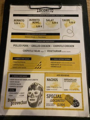 Vegan und gut gekennzeichnet - Karte sehr übersichtlich. Aber Burrito ist lecker!  at Locorito in Hannover