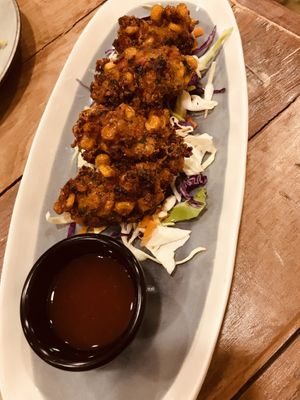 Corn fritters  at Meow in West End